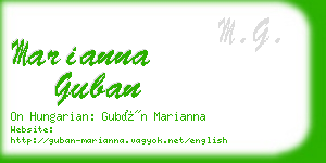 marianna guban business card